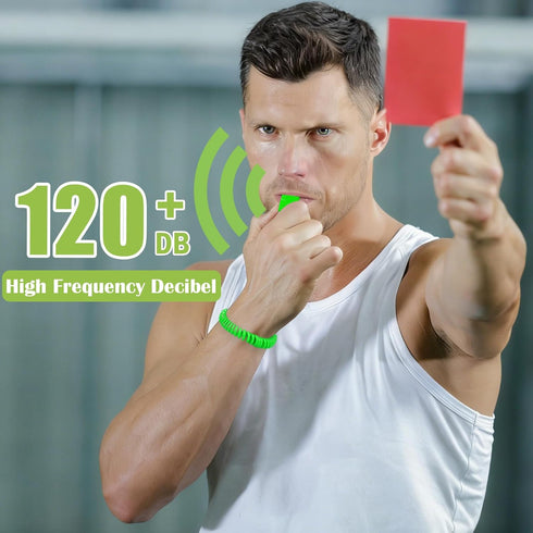 50/100PCS Plastic Referee Whistle with Bracelet Loud Crisp Sound Sports Whistle Multicolor Bulk for Adults Kids Coaches