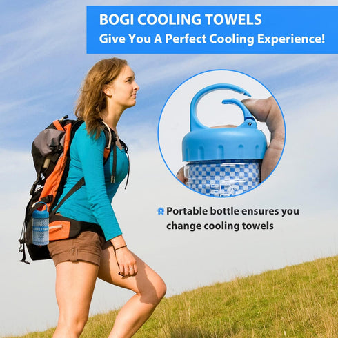 BOGI Cooling Towels for Neck and Face, Soft Breathable Cool Towel for Instant Cooling Stay Cool for Yoga, Sport, Gym