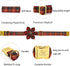 Elegant Little Tail Red Plaid Christmas Dog Collar with Flower, Holiday Pet Collar for X-Large Dogs