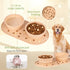 Dog Food Bowls & Collapsible Water Bowls with No-Spill, Non-Skid Feeder Bowls & Mat for Small Medium Large Dogs