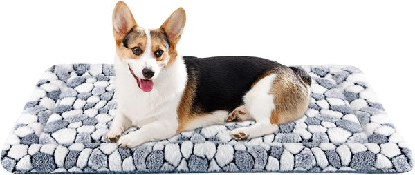 VANKEAN Reversible Dog Crate Pad Bed Mat - Soft Pet Sleeping Mat for Small to XX-Large Dogs, Machine Washable, Grey