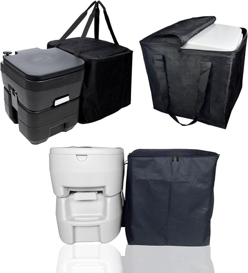 600D Portable Toilet Storage Bag Heavy Duty Oxford Fabric Camping Toilet Protector Cover Portable Potty Carry Bag
