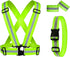 Reflective Running Gear Set, 3 Pcs Reflective Vest & Armband & Belt, High Visibility for Night Cycling