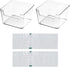 KeaJuidy 2 Pack Transparent Hermit Crab Water Tanks With Cuttable Climbing Ramp, Ideal Habitat and Toy for Small
