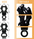 2 Pcs Frog Clip Dog Leash Clasp, Heavy Duty 360 Degree Swivel Clip Quick Release and Locking Buckle for Pet Collar