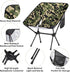 Backpacking Portable Camping Chair, Folding Chairs for Outside, Green Camouflage Lightweight Chair, Outdoor Collapsible