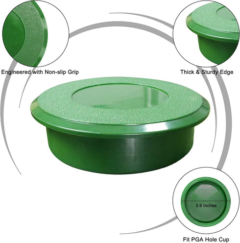 KINGTOP Golf Cup Cover for Putting Green Hole, Sturdy ABS Hole Cup Cover Fit USGA Regulation