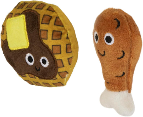 Mad Cat Pack Pack 2 Chicken and Waffles Twin Catnip & Silvervine Cat Toy