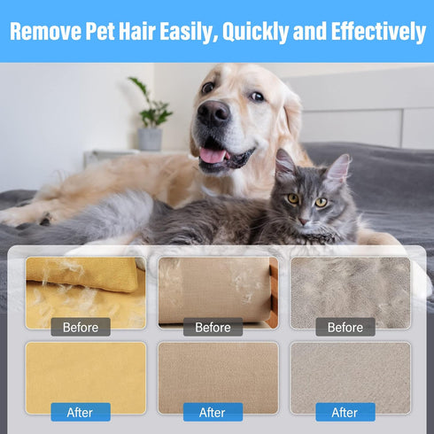 Pet Hair Remover Roller - Reusable Multi-Surface Lint Roller for Cat and Dog Hair, Self-Cleaning Tool for Furniture