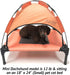 Midlee Salmon Dog Cot with Canopy, 30" x 36"