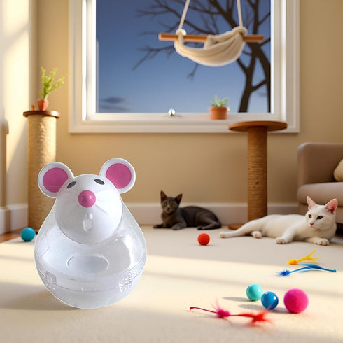 SquarezhenBo Mouse Shape Interactive Toys for Cats Toy,Play Cat Toy Pet Cat,Kitte Treat Holder Food Storage Dispenser