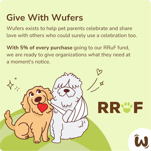 Wufers Dog Birthday Cookie Box, 9 Cookies, Human Grade Ingredients, Cute Hand Decorated