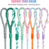 5 FT Handmade Braided Rope Dog Leash for Small, Medium, and Large Dogs, Colorful Macaron