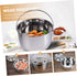 1pc 201 TIDTALEO Camping Pot Campfire Kettle Stock Pot Stainless Steel Saucepan Soup Pot Camping Oven Pot Big Pot