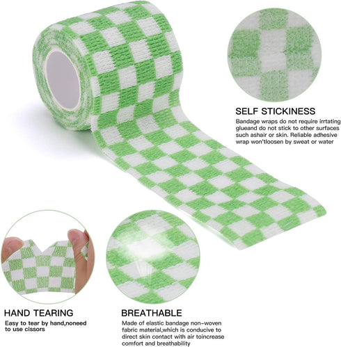 Sanfire 12 Vet Wrap Self Adhering Bandage Wrap Cohesive Bandage Multi-Function Wrap Tape for Dogs Cats Horses Birds