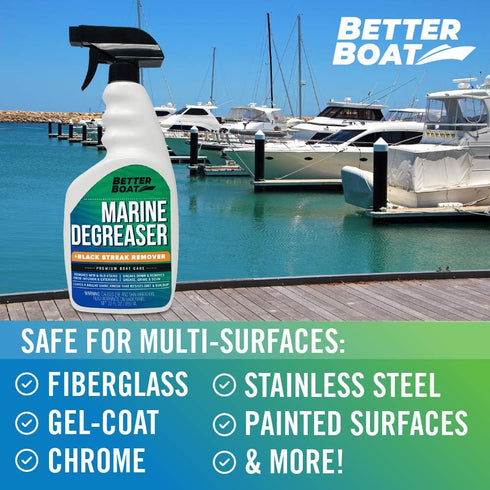 Commercial Better Boat Marine Degreaser and Black Streak Remover, Heavy Duty Fiberglass and Engine Cleaner, Grade