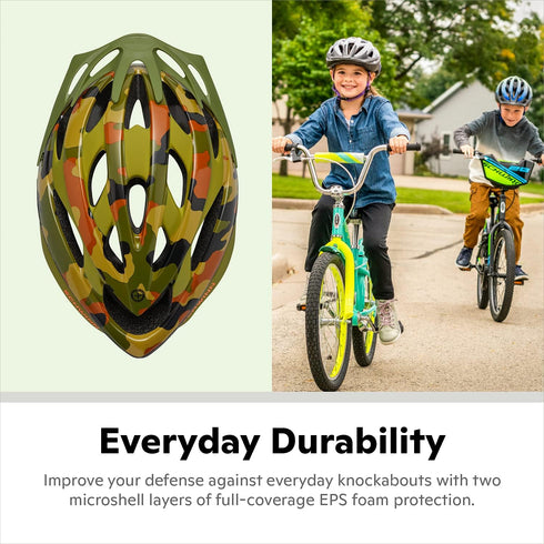 Schwinn Thrasher Helmet for Kids, Size 55-58 cm, Lightweight Microshell, Adjustable Dial & Straps