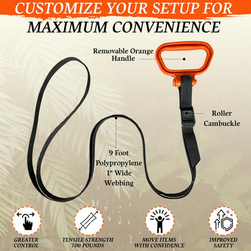 MULTUS Sportsman Deer Drag and Hunting Gear Tie Down Pull Strap, Hunting Accessory for Men