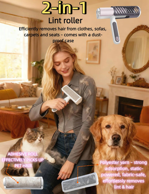 ZHUOYUE ZX 3-in-1 3PCS, Deshedding Dog Brush, Deshedding Dog Grooming Brush & Undercoat Rake with Dematting Comb