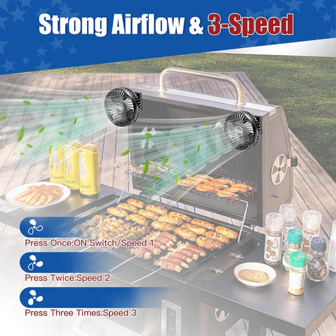 NOKINS 2 PCS Golf Cart Fan, Portable Magnetic Fans for EZGO Club Car Yamaha, 3-speed Settings