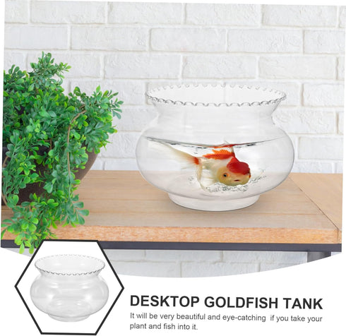 Kisangel Betta Tank Accessories, Decorative Aquarium Ornaments, Transparent Plastic Betta Tank Supplies