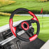 Golf Cart Steering Wheel or Adapter for Club Car DS, Club Car Precedent, EZGO, Yamaha (Red Steering Wheel)