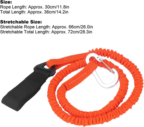SUNGOOYUE Kayak Paddle Leash, Stretchable Kayak Paddle Lanyard with Polyester Nylon Straps for Fishing, Boating