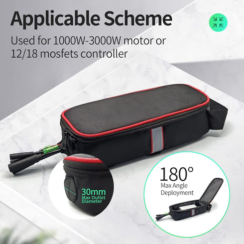 MUSELK Ebike Controller Bag, E Bike Lithium Battery Box Case Kit for Electric Bicycles