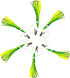 Arcadia Tackle Associated Manufacturer 4.5" Tuna Clone Rigs, 6 Pcs Yellow/Green for Offshore Trolling, Ideal for