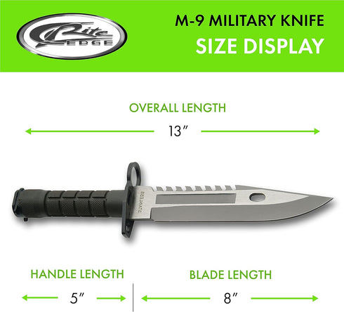 SZCO Supplies 13" M-9 Bayonet Tactical Saw Back Knife, Green/Black