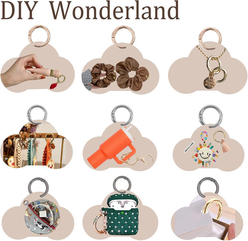 16-Pack Metal Round Carabiner Clips,Trigger Spring O Rings - for Purses, Collectible Toy Keychains, Keychains