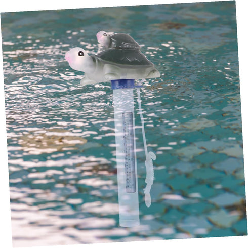 Swimming 0-50c Floating Pool Turtle Thermometer with String for Pools and Hot Tubs, Waterproof Cartoon Bath Temperature