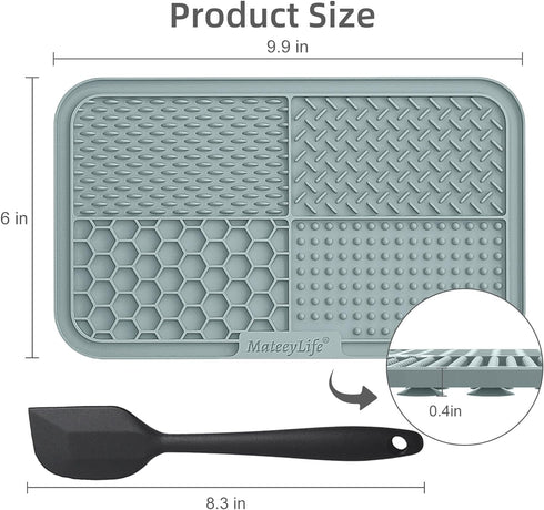 2PCS MateeyLife Large Lick Mat for Dogs with Suction Cups, Slow Feeder Bowls, Cat Lick Mat for Anxiety Relief, Dog Toys