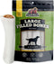Redbarn Large Filled Dog Bones, Cheese & Bacon Flavor - Long Lasting Stuffed Femur Chew Treat (4 Count)