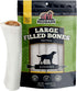 Redbarn Large Filled Dog Bones, Cheese & Bacon Flavor - Long Lasting Stuffed Femur Chew Treat (4 Count)