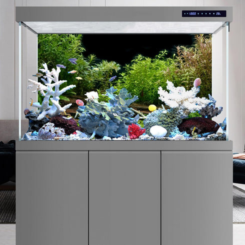 AWERT 72x18 inches Aquarium Background - River Bed & Lake Aquatic Plant Fish Tank Background