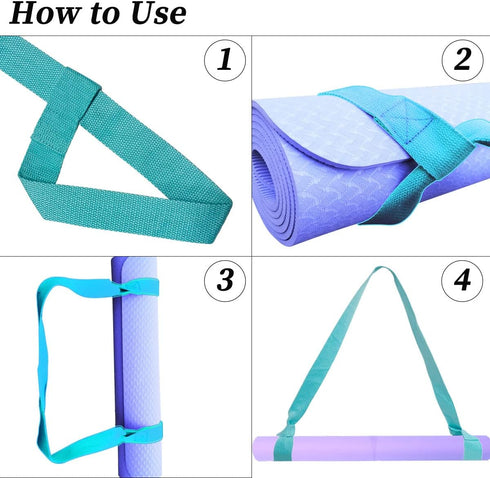 Tenalleys 1Pcs Adjustable Yoga Mat Strap, Multi-Purpose Easy-Cinch Yoga Mat Sling
