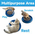 Cat Scratching Board for Indoor Cats, Round Cat Scratcher Refill, Natural Recycled Corrugated Cardboard - 3 Count