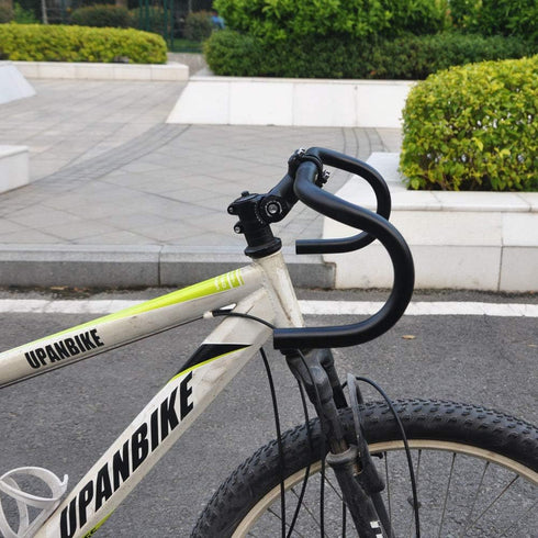 UPANBIKE Aluminum Alloy Bike Handlebar Drop Bar Bent Handlebar, 25.4mm 31.8mm for Fixed Gear Road BMX