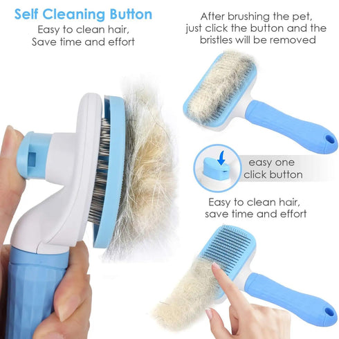 Cat Grooming Brush, Pet Hair Brush, Dog Slicker Brushes for Grooming, Gently Removes Loose Undercoat, Brush for Pet