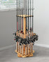 Ghosthorn Fishing Rod Holders for Garage - 360 Degree Rotating Fishing Pole Rack Holds up to 16 Rods