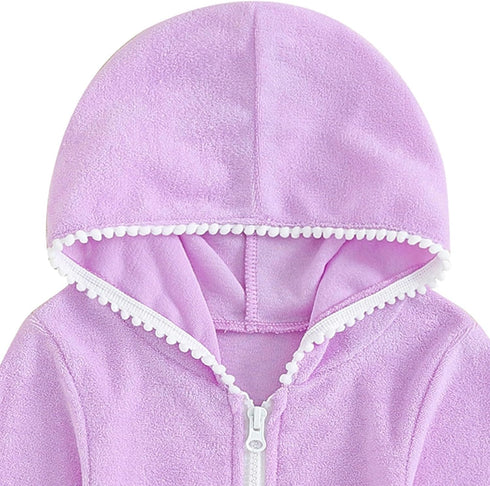 KAGAYD Toddler Girls Beach Cover-Up Dress with Tassels and Pompoms