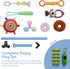8 Nocciola Puppy Play Gym with Hanging Toys, Indoor Jungle Gym Activities Center Playground for Puppies, Squeaky Plush