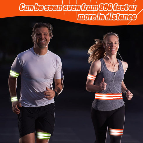 Yilloog 150 Pieces Reflective Arm Bands for Night Walking, Ankle Bands for Runners, High Visibility Tape Straps