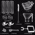 Shrimp Feeding Tube and Dish Set, Clear Fish Feeder Tube with Feeding Ring and Cleaning Brush for Fish Tank