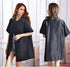 Gliitatu Dog Grooming Smock Black M with Full Zipper, Non-Sticky Hair Pet Groomer Smock for Hair Stylist Barber