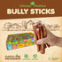 Bully Sticks 100% Natural Beef Dog Chews, 6” Premium Quality Healthy Treats for Training, 12Pcs 340g