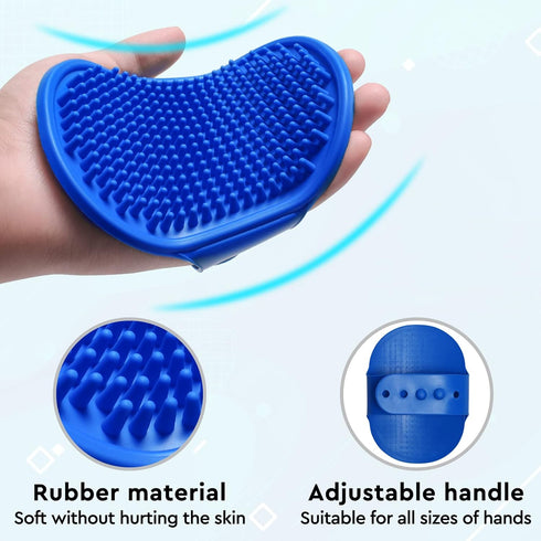GJEASE Self-Cleaning Cat Grooming Glove Brush - Slicker Pet Brush for Short and Long Haired Pets, Removes Loose Hair.