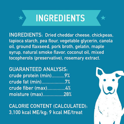 Cloud Star Wag More Bark Less Soft Chews, Grain Free Dog Treats, Cheddar Cheese, 5 oz Bag