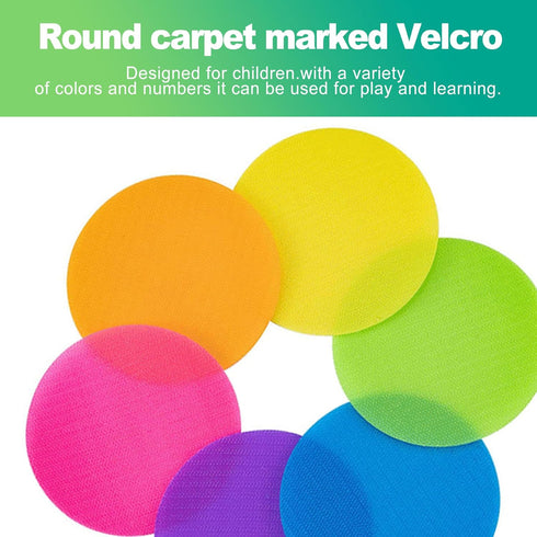 slaixiu 30PCS 4" Rubber Floor Dots - Non-Slip Gym Circles for Kids Agility Training, Classroom Carpet Markers & Sit